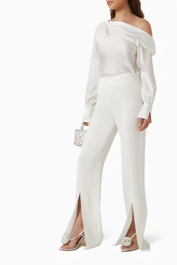 Alice One-shoulder Top in Satin