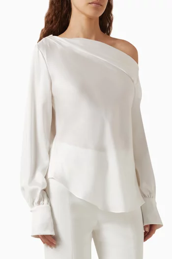 Alice One-shoulder Top in Satin