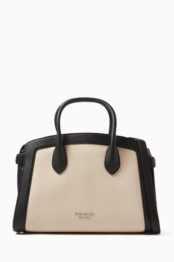 Medium Knott Satchel Bag in Leather