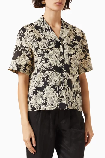 Hamilton Floral-print Shirt in Linen
