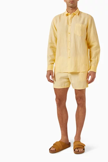 Caroubis Mineral-dyed Shirt in Linen