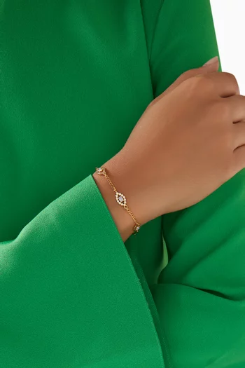 Evil Eye Bracelet in 18kt Gold-plated Brass