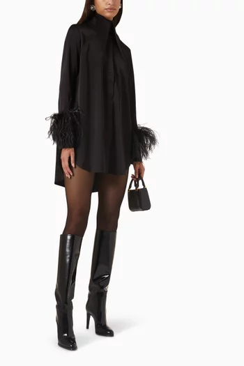 Seymour Shirt Dress in Satin