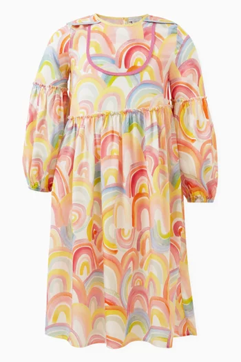 All-over Rainbow Dress in Organic Cotton