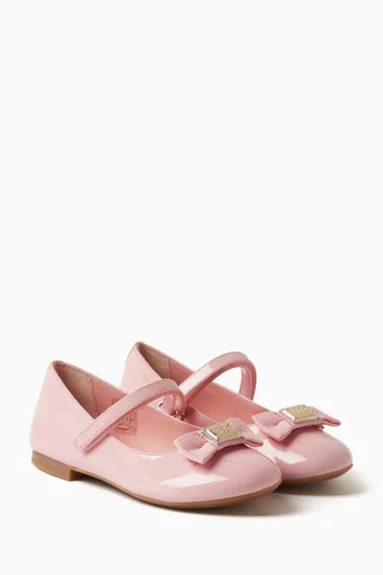 Bow Ballerina Flats in Patent Leather