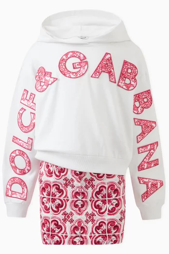 Logo Appliqué Hoodie in Cotton