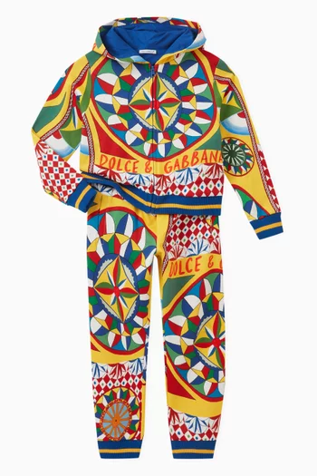 Carretto Print Sweatpants in Cotton