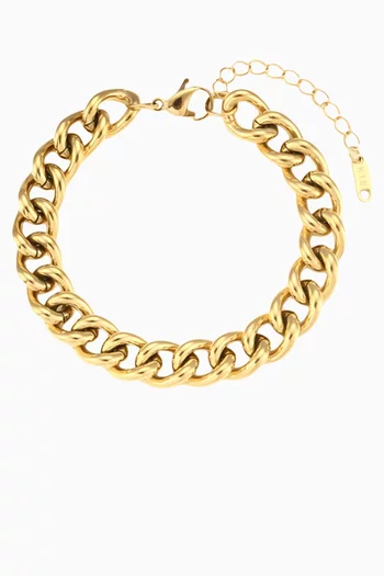 Anchor Bracelet in 18kt Gold-plated Stainless Steel