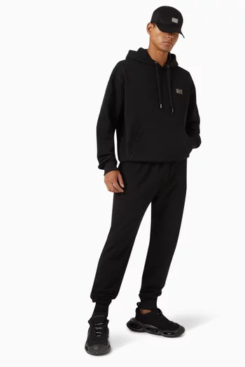 Logo Plaque Essentials Hoodie in Cotton-jersey