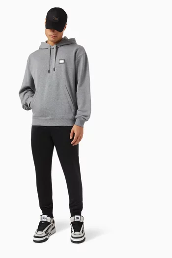 Logo Plaque Essentials Hoodie in Cotton-jersey