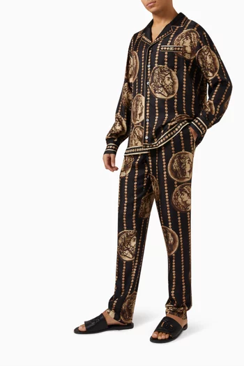 Coin-print Shirt in Silk-twill