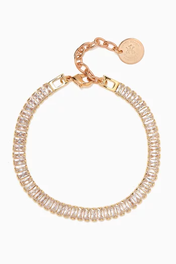 Tennis Bracelet in Gold-plated Brass