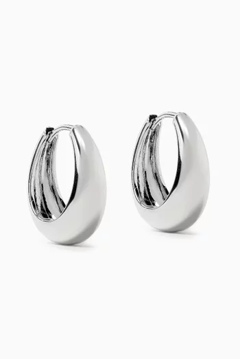 Marbella Hoop Earrings in Silver-plated Brass