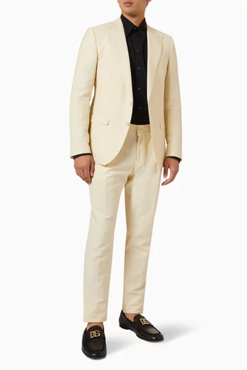 Single-breasted Taormina Jacket in Linen Blend