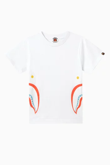 Side Shark Graphic T-shirt in Cotton-jersey