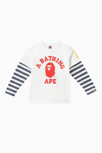 College Logo Layered T-shirt in Cotton-jersey