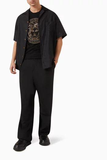 Embellished Medusa Logo T-shirt in Cotton