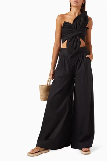 Orchid Crop Top in Stretch-sateen