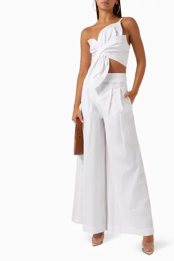Orchid Crop Top in Stretch-sateen