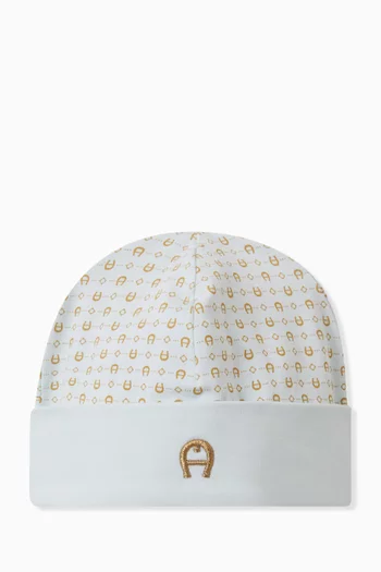 Logo Print Cap in Pima Cotton