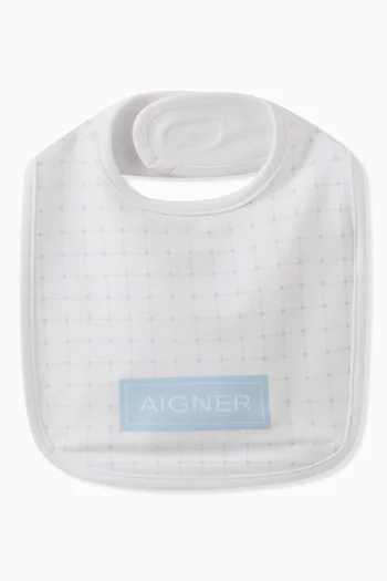 Logo Print Bib in Cotton