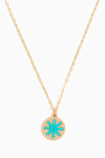 Ara Flower Necklace in 18k Yellow Gold
