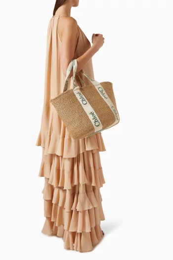 Large Woody Tote Bag in Paper Raffia