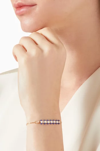 Tip-Top Diamond & Lapis Lazuli Bracelet in 18kt Rose Gold