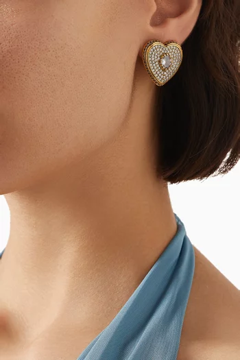 Doreen Clip-on Earrings in Gold-plated Brass