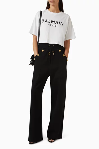 Logo Crop T-shirt in Jersey