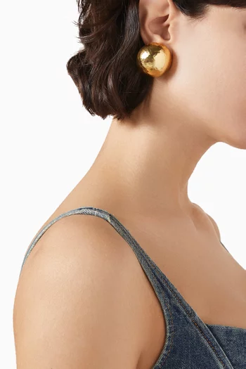 Bria Clip Earrings in 24kt Gold-plated Brass