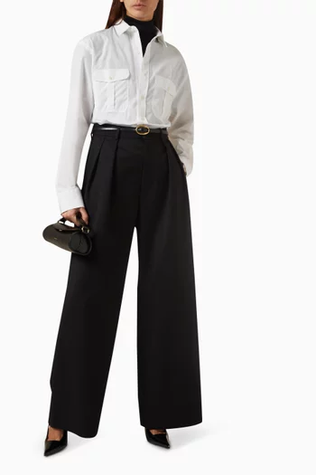 Low-rise Pants in Virgin Wool