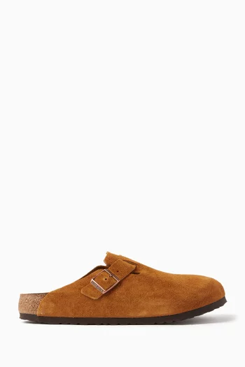 Boston Soft Footbed Clog Sandals in Suede