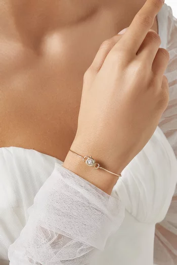 Louise Polki Diamond Bangle Bracelet in 9kt Gold