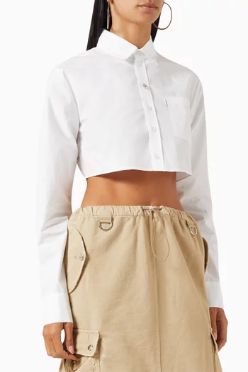Cropped Shirt in Cotton