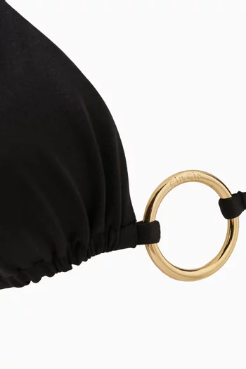 قطعة بيكيني علوية آيل مزينة بحلقة