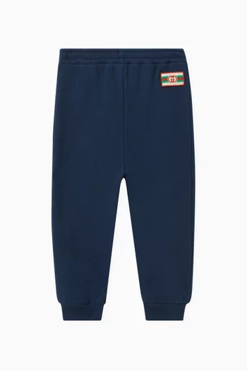 Logo-patch Trousers in Cotton