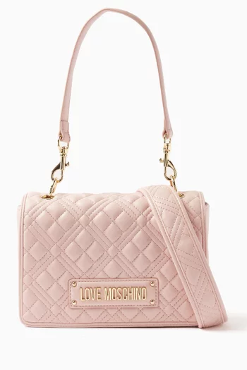 Small Shoulder Bag in Quilted Faux-leather