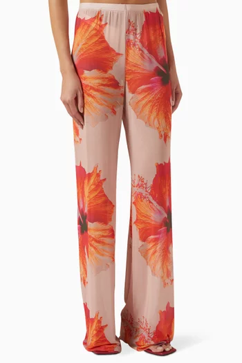 Wide-leg Pants in Mesh