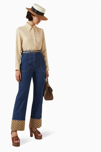 GG Shirt in Silk-crepe