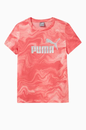 Marble Logo-print T-shirt in Cotton