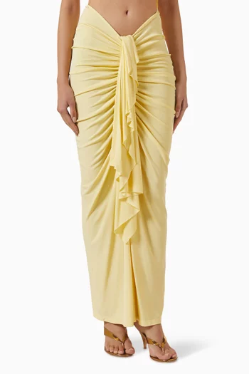 تنورة فيفيندا طويلة بدرابيه فيسكوز