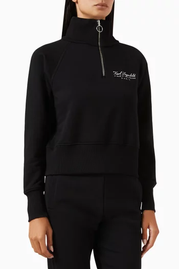 Hotel Karl Half-zip Sweatshirt in Cotton-jersey