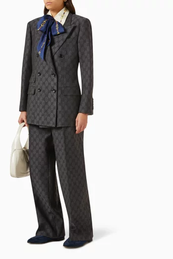 GG-motif Jacket in Wool-jacquard