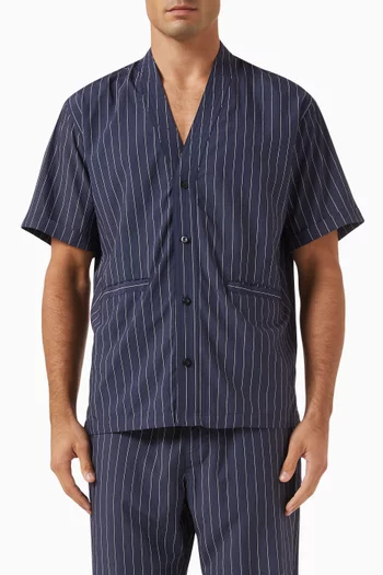 Modern Striped Shirt in Viscose-blend