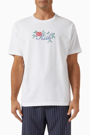 Needlepoint Script T-shirt in Cotton-jersey