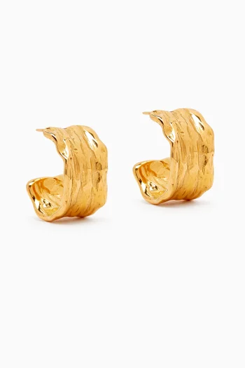 Emilia Hoop Earrings in 18k Gold-plated Stainless Steel