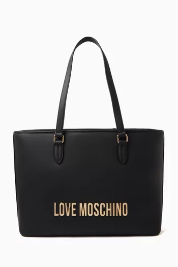 Medium Bold Love Tote Bag in Faux Leather