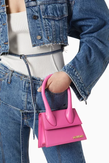 Le Chiquito Moyen Top-handle Bag in Leather