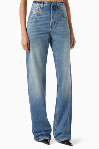 Long Extreme Baggy Jeans in Denim